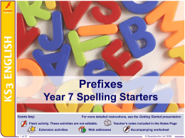 Prefixes