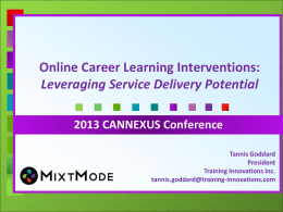 Online Career Learning Interventions