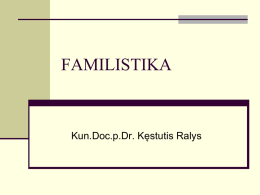 FAMILISTIKA - I