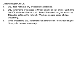 PL-SQL - IMED MCA 10+