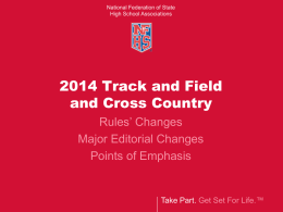 2014 Track and Field PowerPoint - North Carolina High School