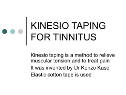 KINESIO TAPING FOR TINNITUS