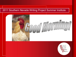 11 Summ Inst Day 11 - Southern Nevada Writing Project