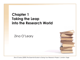 Chapter 1 Taking the Leap into the Research World