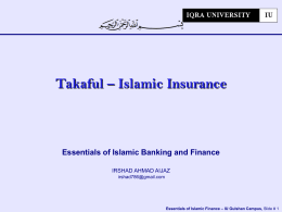 11. Takaful Islamic Insurance