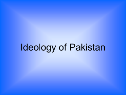 Ideology of Pakistan - Lectures For UG-5