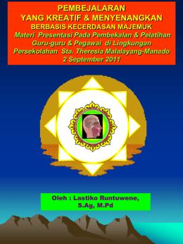 pembelajaran yang kreatif & menyenangkan berbasis kecerdasan
