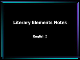 Literary Elements Notes