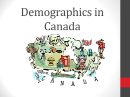 Demographics in Canada Power Point