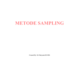 Metode Sampling