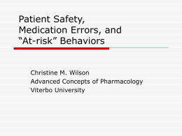 What is the priority? Reducing &ldquo;at risk&rdquo; behaviors