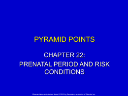 Prenatal Period and Risk Conditions