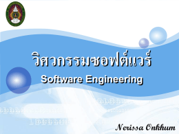 วิศวกรรมซอฟต์แวร์ (Software Engineering