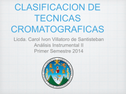 clasificacion de cromatografia