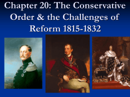 Chapter 20 The Conservative Order and the