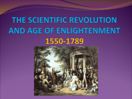 (The Scientific Revolution and Enlightenment)