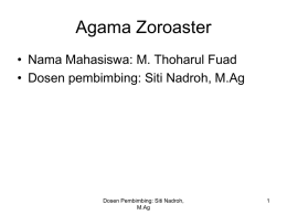 Sejarah Agama Zoroaster