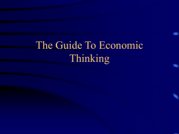 The Guide To Economic Thinking