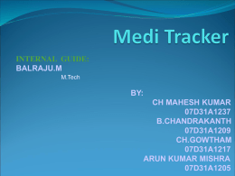 Medi Tracker - My projects