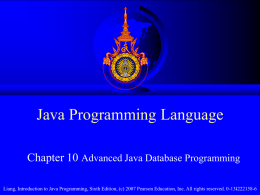 Advanced Java Database Programming