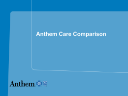 Anthem Care Comparison