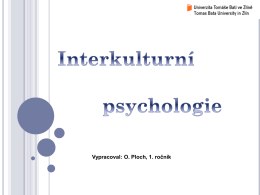 Interkulturní psychologie