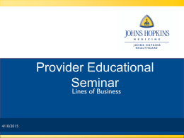 Provider Educational Seminar
