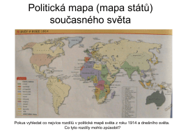 Politická mapa (mapa států) současného světa