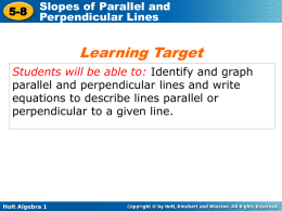 Perpendicular lines