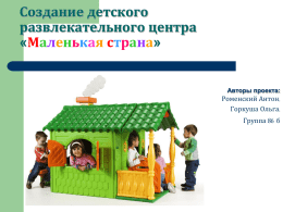 Создание детского развлекательного центра «Маленькая страна»