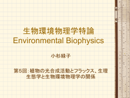 生理生態学と生物環境物理学の関係