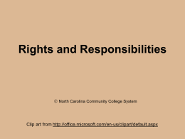 Lesson 11: Rights and Responsibilities - NC-NET