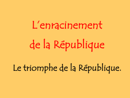 Le triomphe de la République.