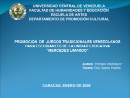 Presentación - Saber UCV - Universidad Central de Venezuela