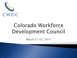 Colorado Workforce Development Council
