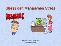 Stress dan Manajemen Stress