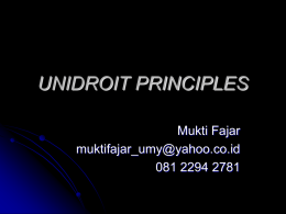 UNIDROIT PRINCIPLES