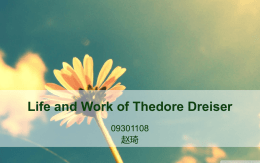 Life and Work of Thedore Dreiser
