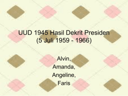 UUD 1945 Hasil Dekrit Presiden