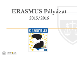 Erasmus7 Kari tájékoztató 2015/2016