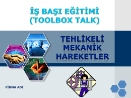 Sıkışma ve &Ccedil;arpma Tehlikeleri