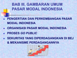 3.pasar modal indonesia