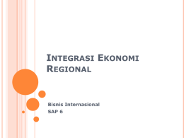 Integrasi Ekonomi Regional