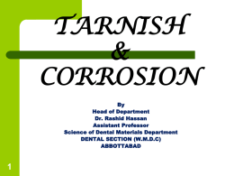 TARNISH & CORROSION