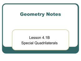4.1B Special Quadrilaterals LESSON