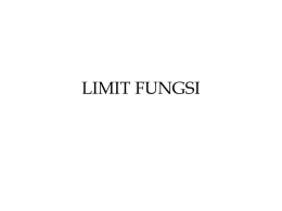 Limit Fungsi 2