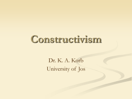 Constructivism - Educational Psychology