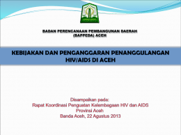 Kebijakan Penanggulangan AIDS di Aceh 22 Agustus