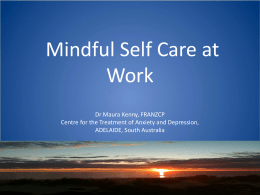 Mindful self care workshop - The Adelaide Pre