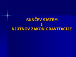 Suncev sistem i Njutnov zakon gravitacije 1